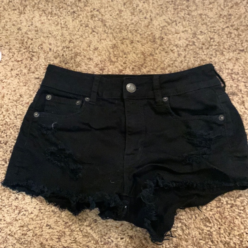 Black Jean shorts